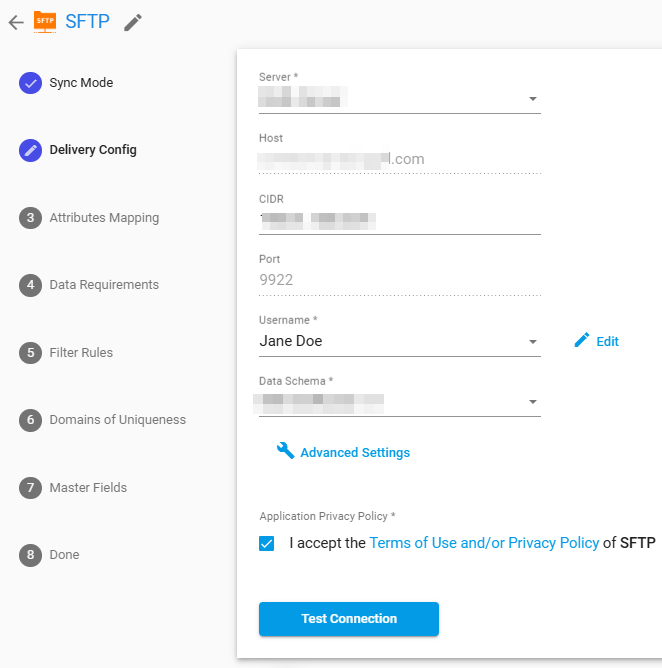 Configure an SFTP Integration