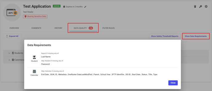 data-requirements-of vendor-app