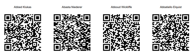 Updated QR codes