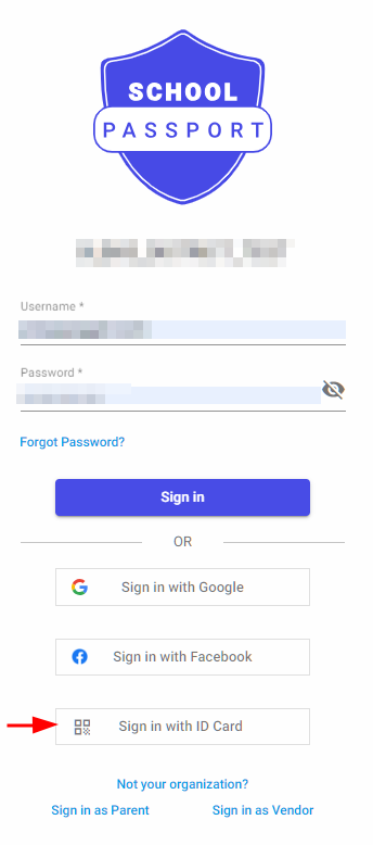 Login with ID Card (QR Code)