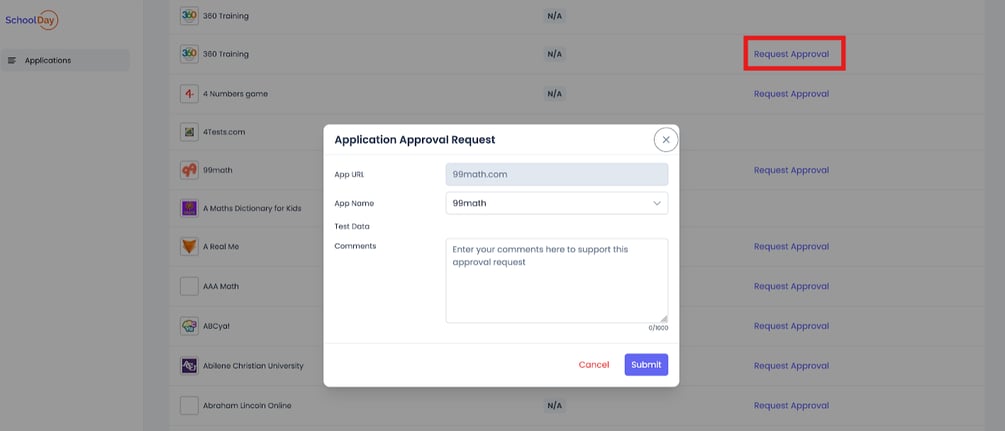 Teacher Guide: Request Application Approval